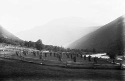 Antakelig Vestfjorddalen med Gaustadtoppen speilvent i bakgr