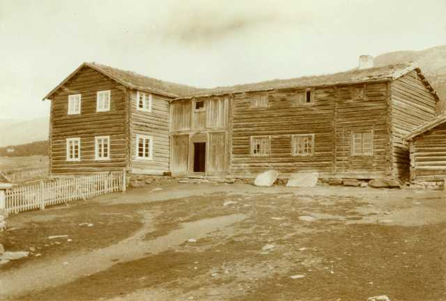 Hovedbygning, Norderhus, Lesja, Oppland. Fotografert 1910.