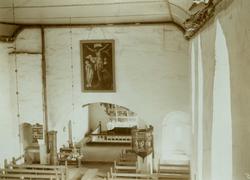 Interiør mot prekestol og alter, Værnes kirke, Stjørdal,  No