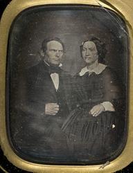 Portrett av kvinne og mann, Sven Erik Svendsen (1805-1881), 