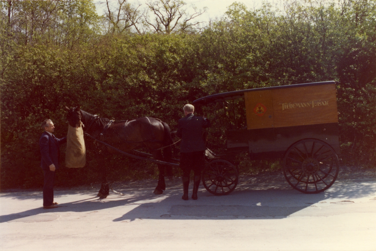 Tiedemanns tobakksvogn i forbindelse med Tiedemanns Tobaksfabriks 200-årsjubileum i 1978.