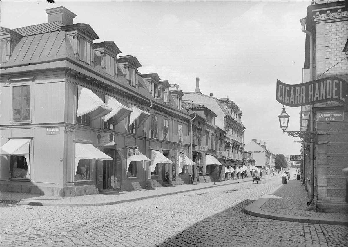 Vaksalagatan - Dragarbrunnsgatan, Dragarbrunn, Uppsala 1901 - 1902