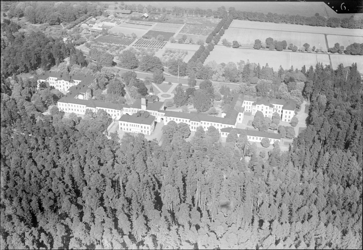 Flygfoto över Ulleråkers sjukhus, Uppsala 1936