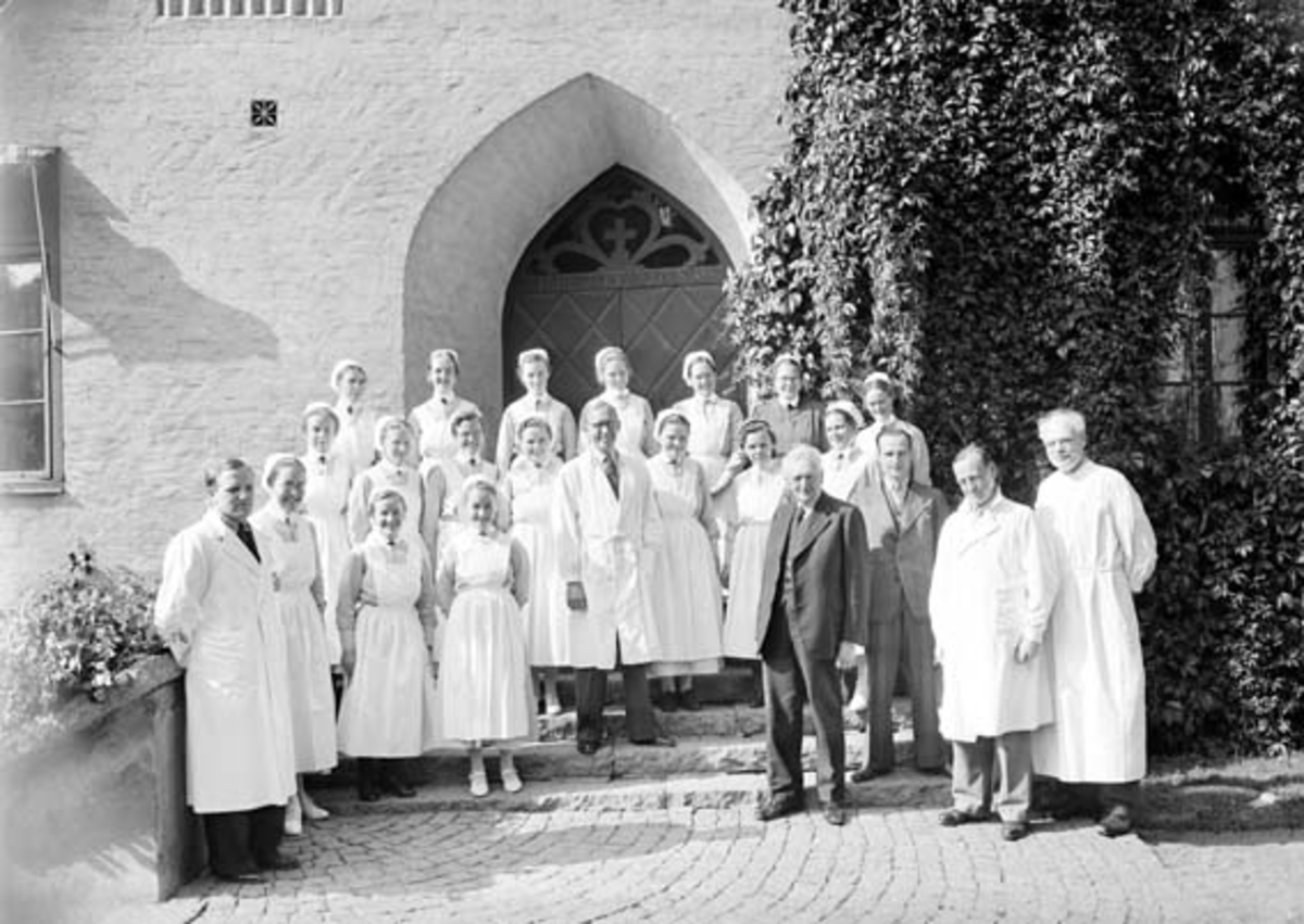Sjukvårdspersonal, Samariterhemmet, Kungsängen, Uppsala augusti 1942
