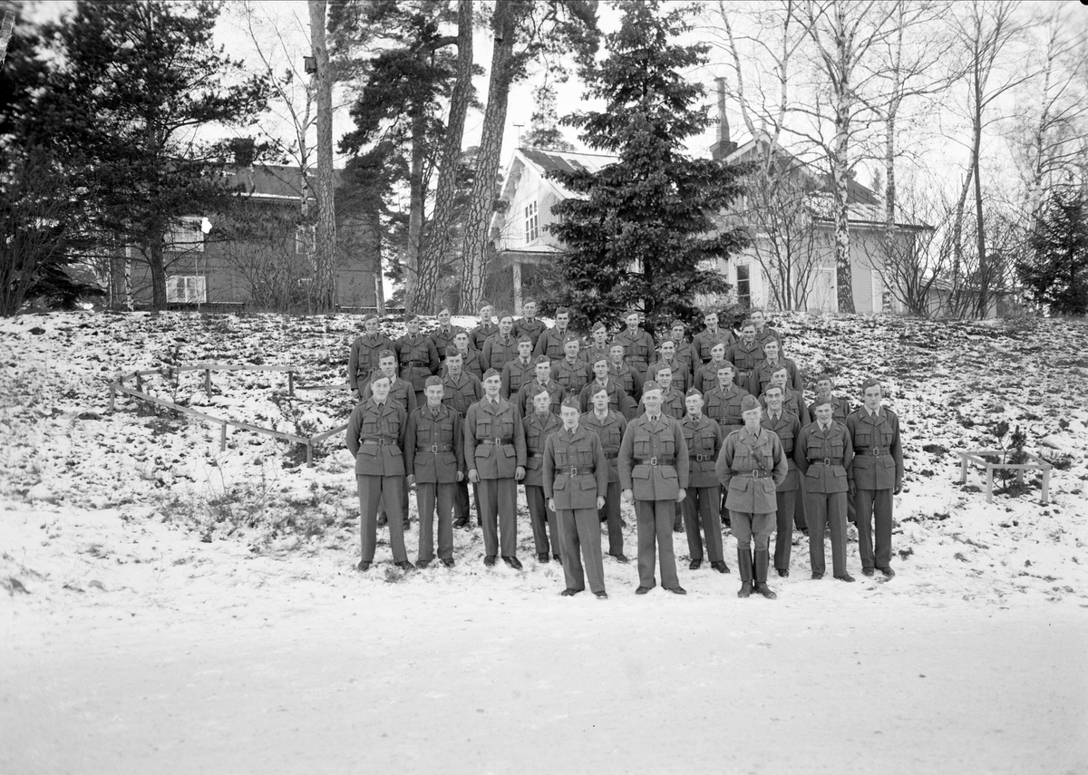 Grupporträtt - 3:e kompaniet, Kungliga Upplands Regemente, november 1941