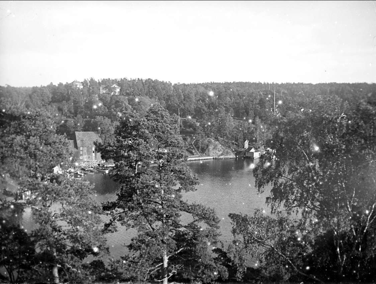 Nära Skurusundsbron, Boo socken, Uppland 1923