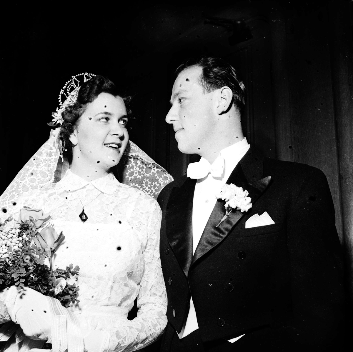 Bröllop - brudpar sommaren 1952