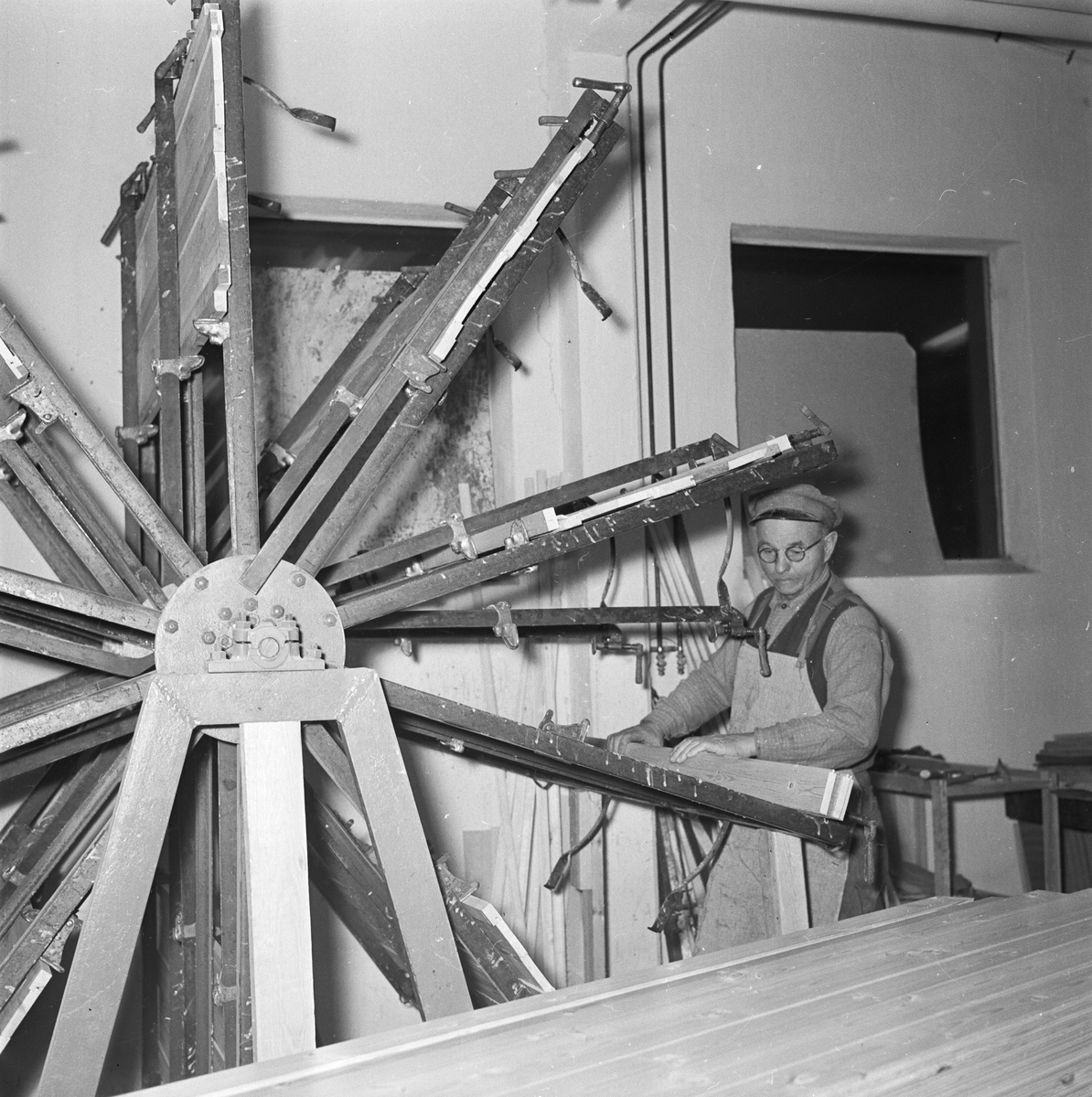 Storvreta möbelindustri, Stovreta, Uppland, november 1955