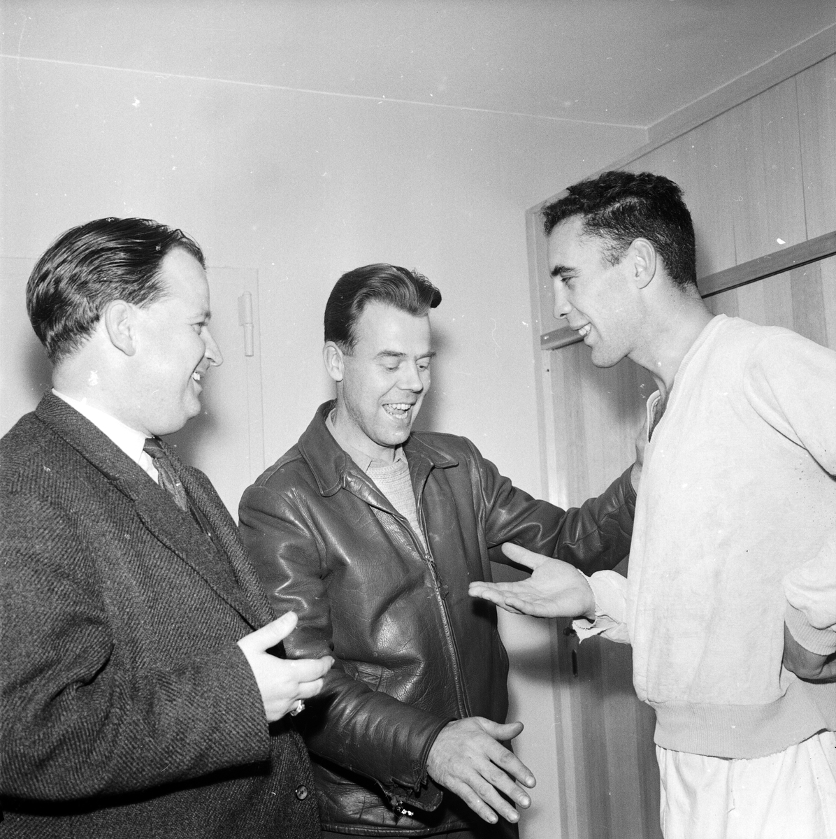 Tre män, Uppsala oktober 1958