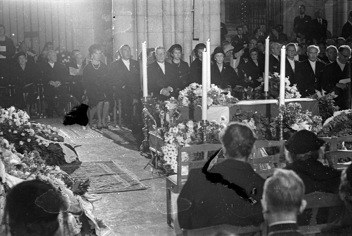 Dag Hammarskjölds begravning, Uppsala domkyrka, 29 september 1961