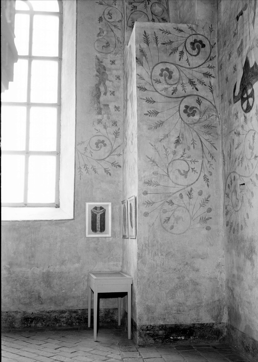 Kalkmålning i Tensta kyrka, Tensta socken, Uppland 1951