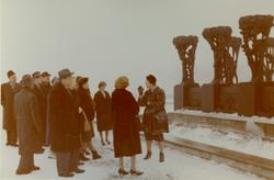 Gjester på omvisning i Vigelandsparken dagen før stabelavløp