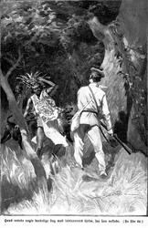 Den franske Robinson (?) Hans rettede nogle drabelige slag