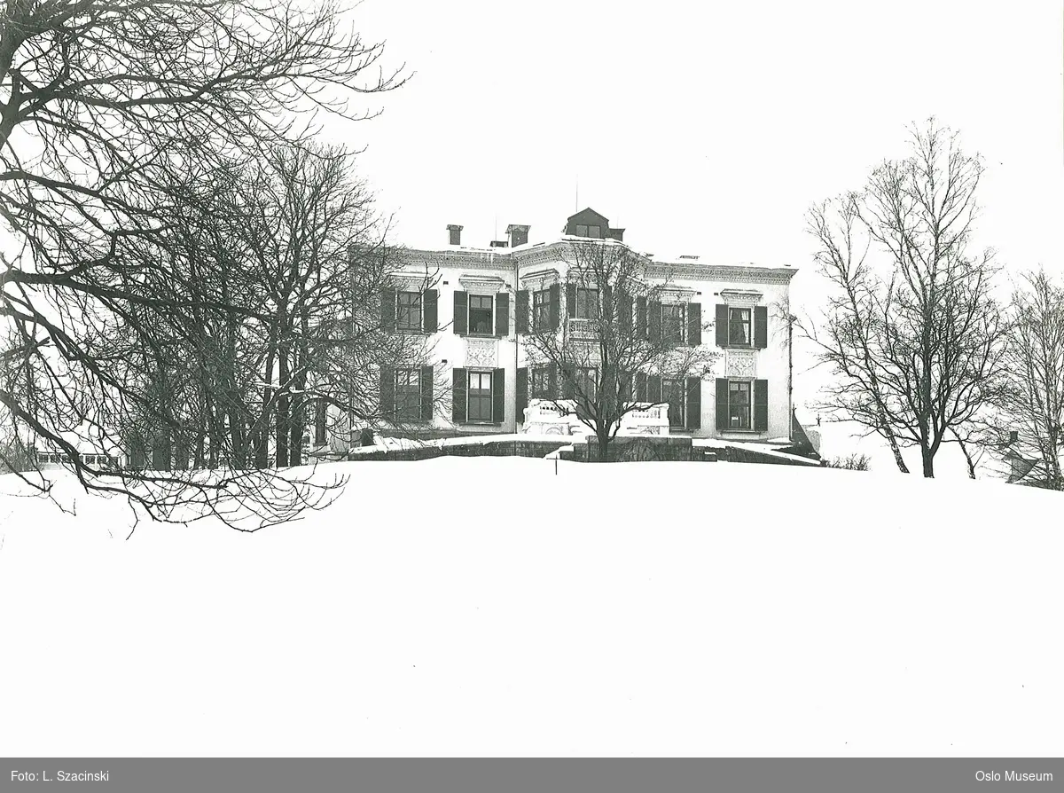 hage, villa, britisk ambassadørbolig, snø