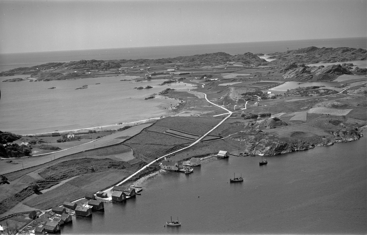 Skadberg, Skadbergstronda, Skadbergsanden, utsikt over Nordre Eigerøya