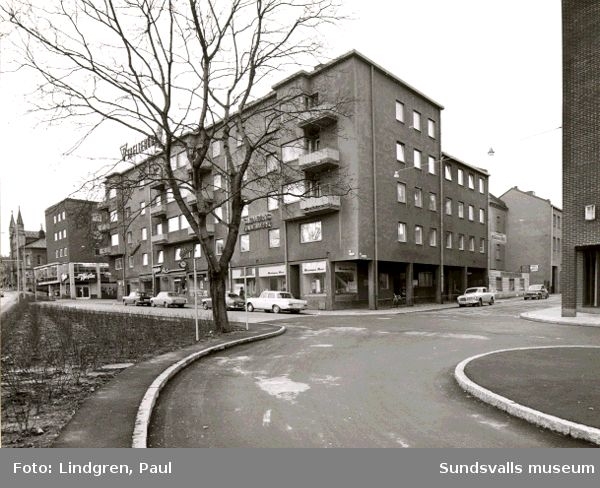 Siemens, Anderssons begravningsbyrå, Trelleborg. Rådhusgatan 1 - Trädgårdsgatan 2 -  Strandgatan.