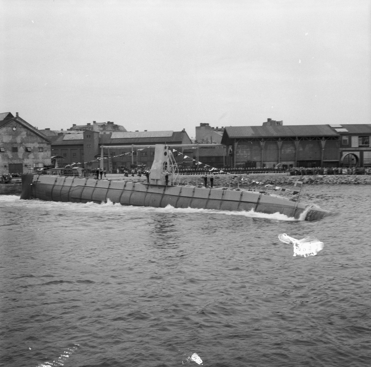 Ubåten Gripen sjösättning