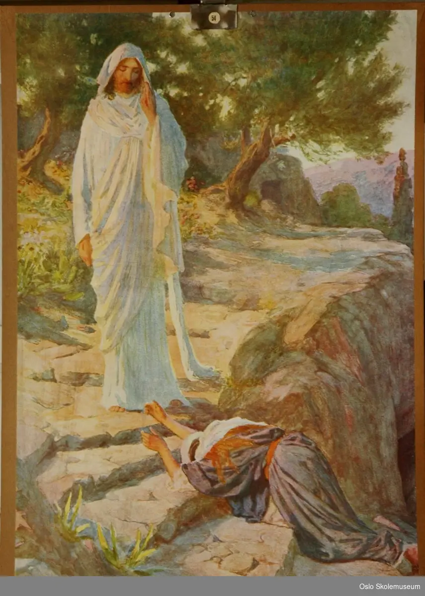 Bibelhistorie: Jesus viser seg for Maria Magdalena.