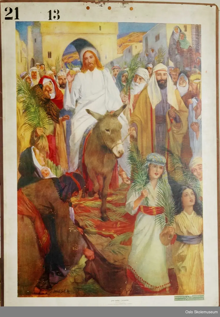 Bibelhistorie: Jesus rir inn i Jerusalem.