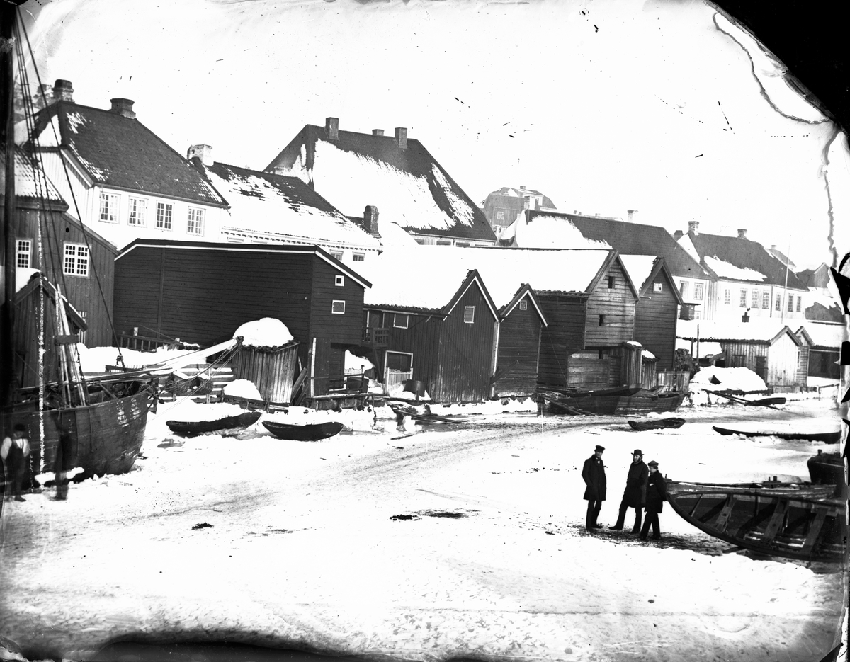 Fra bryggene i Kragerø - senere Blindtarmen - vinter