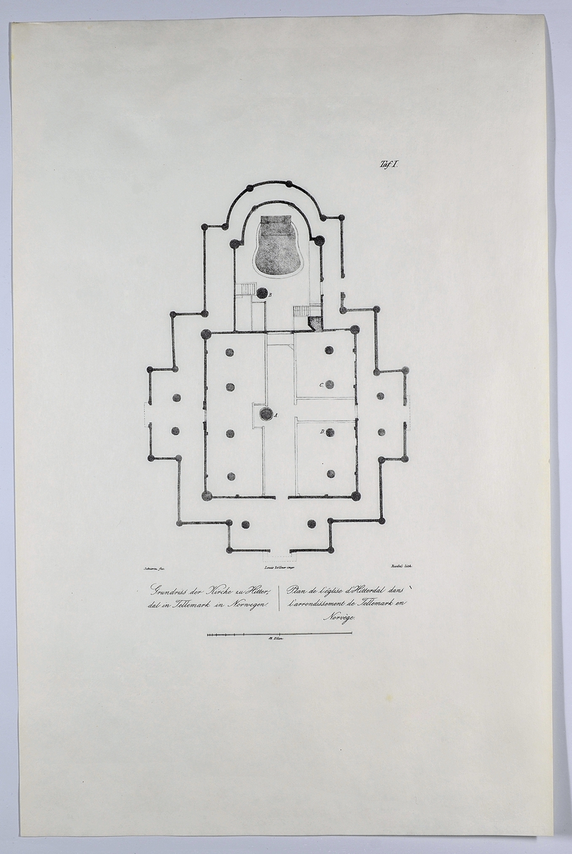 Tegning Trøndelag Folkemuseum / DigitaltMuseum