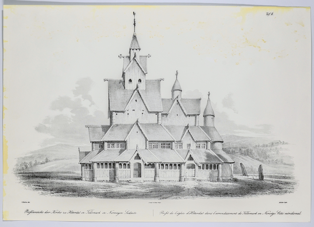 Tegning Trøndelag Folkemuseum / DigitaltMuseum