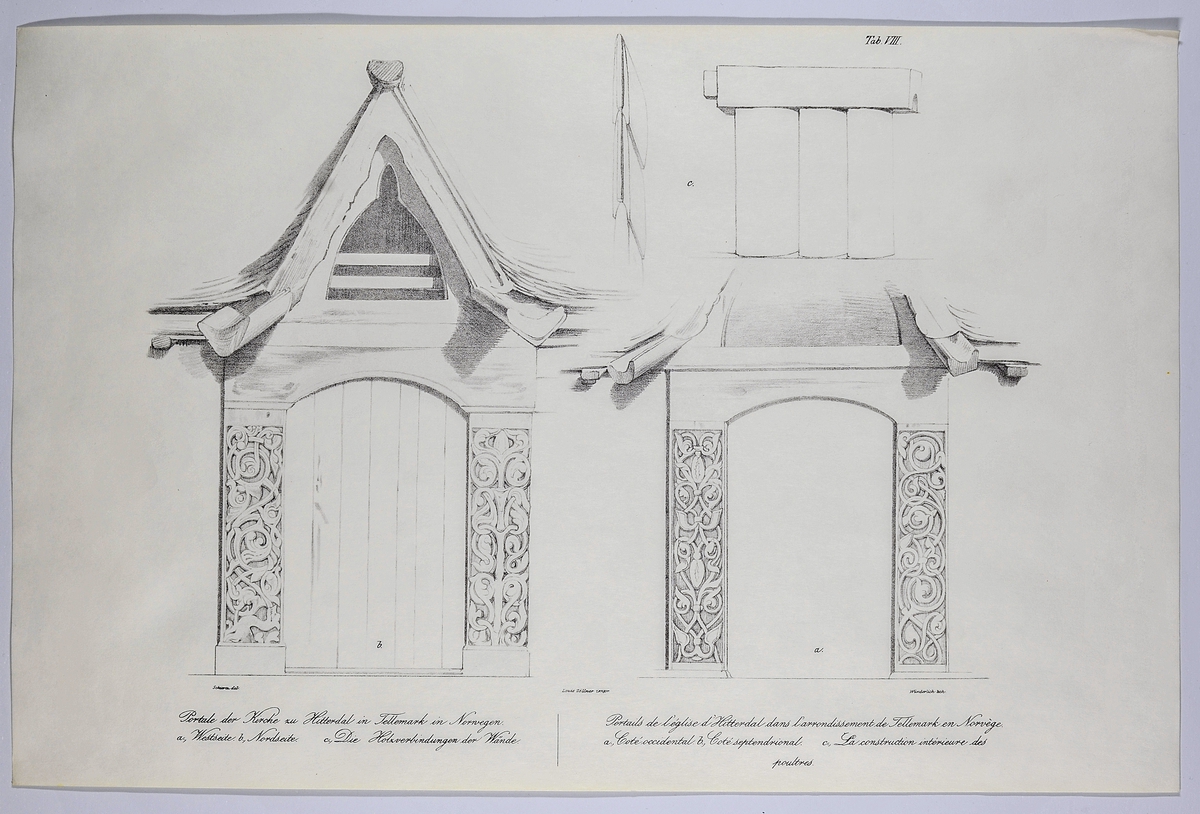 Tegning Trøndelag Folkemuseum / DigitaltMuseum