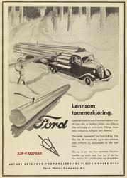 Lastebilannonse fra 1936, orientert mot skogeiere som kjøper