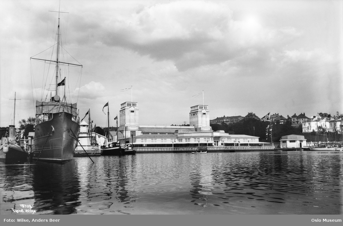 Jubileumsutstillingen 1914, Sjøfarts- og fiskeriavdelingen, utstillingsbygninger, krigsskip, torpedojager, torpedobåt