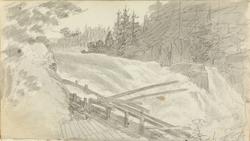 Nedre Leirfoss, Trondheim [Tegning]