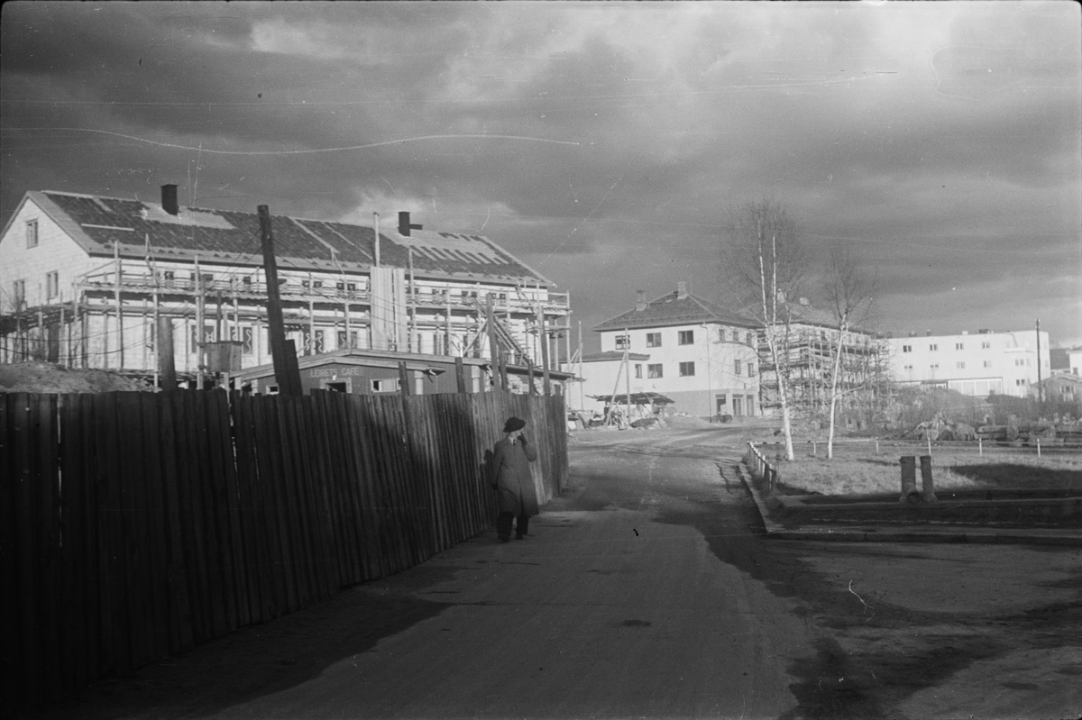 St. Olavs gate, Leiret. Elverum. Gjenoppbygging etter krigen. 