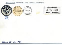 Stempelkatalog 3555 Robru, Drammen, Gol, Buskerud