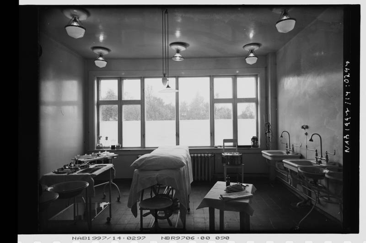 Operasjonssal på gamle Narvik sykehus.