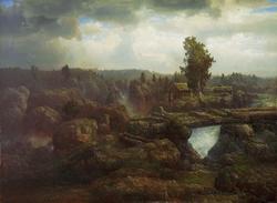 Den gamle broen [Oljemaleri]