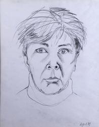 Selvportrett [Blyanttegning]