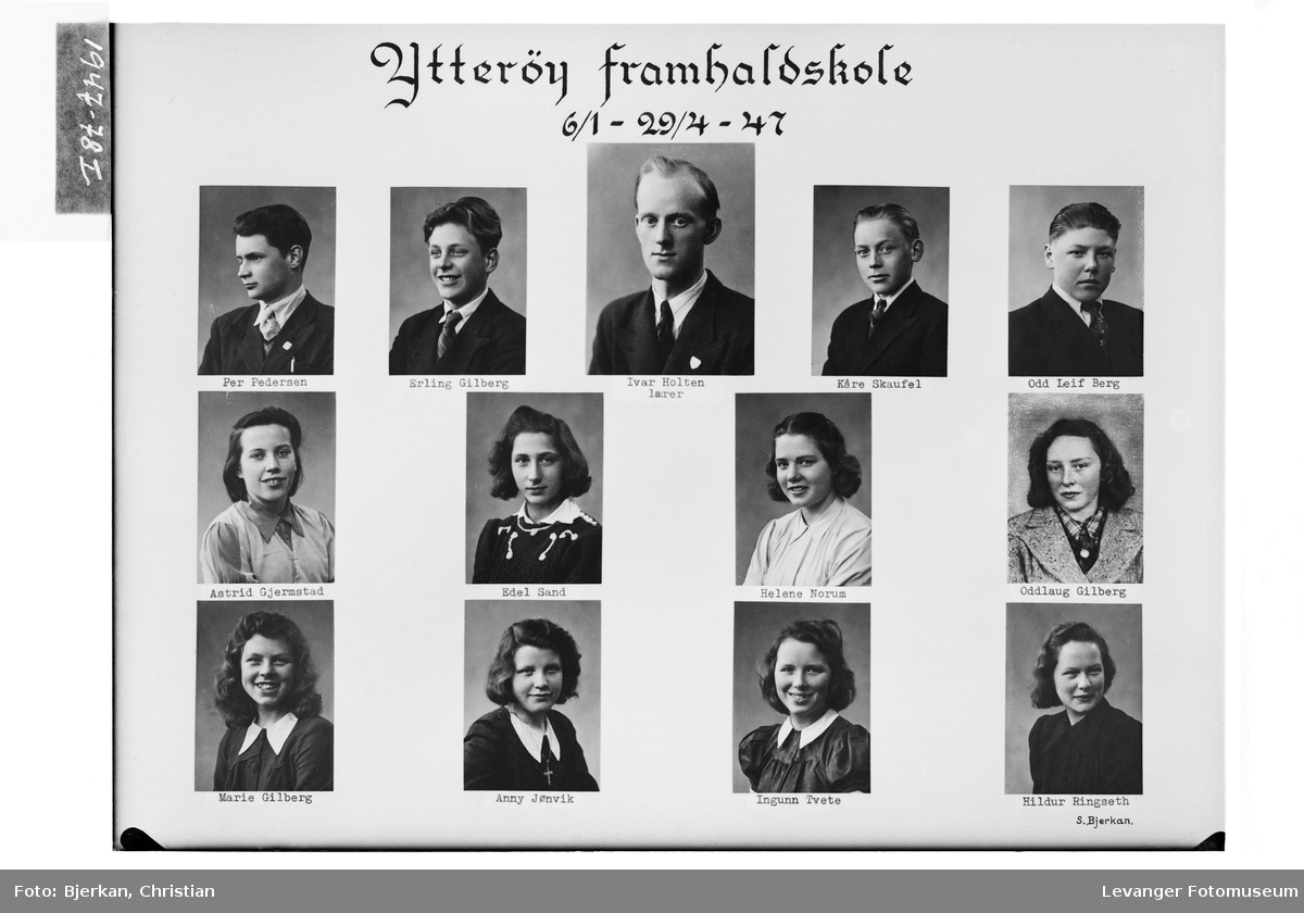 Ytterøy framhaldskole i 1947
