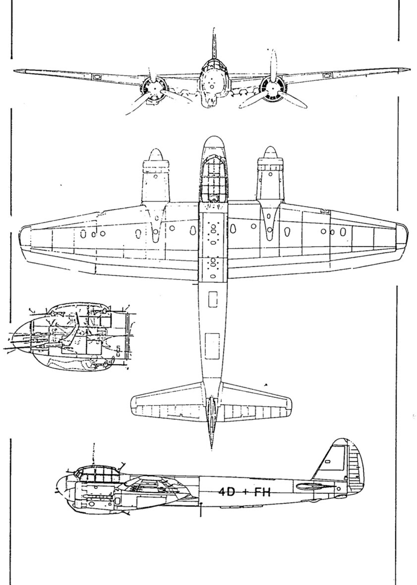 Treplanskisse, Junkers JU 88.