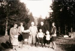 Ved innkjørselen til Skillemo, antatt 1930. 
På bildet fra h
