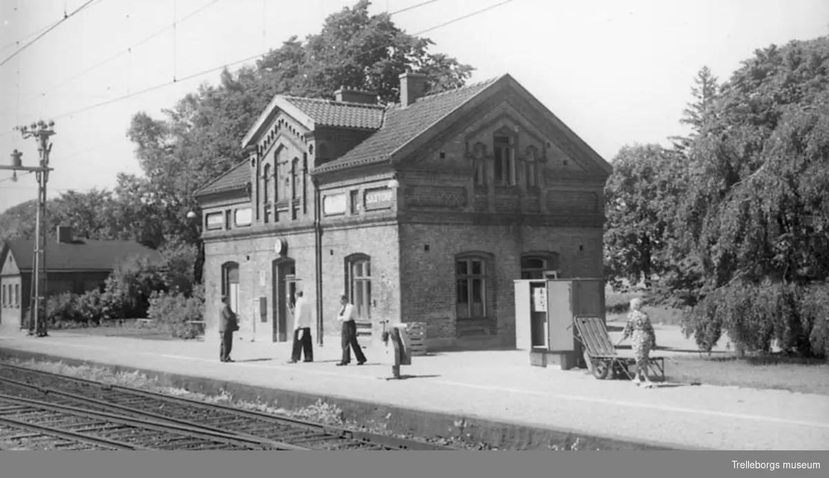 Station Saxtorp. Landskrona-Kävlinge järnväg.