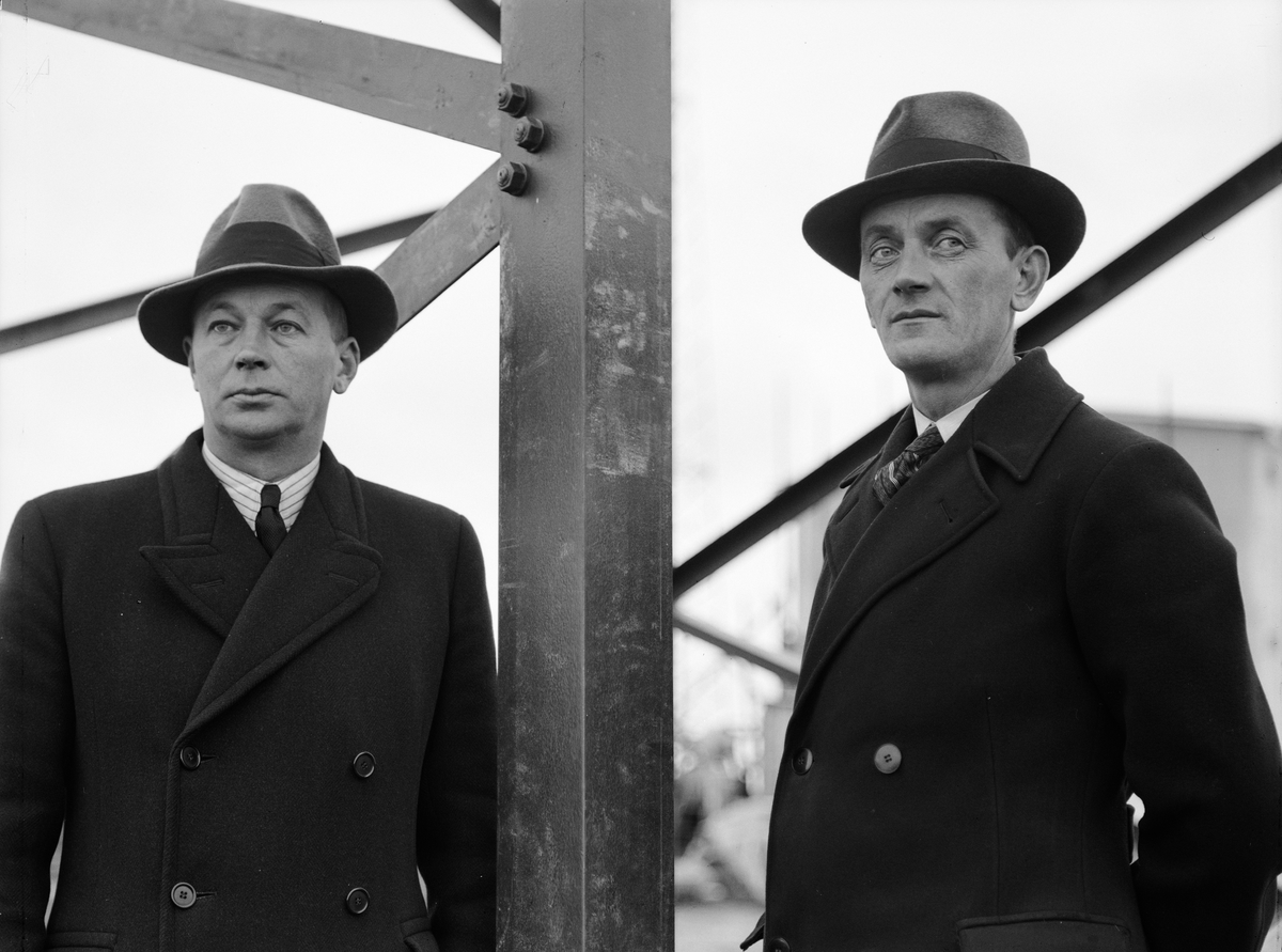 Två män, sannolikt Uppsala, 1937