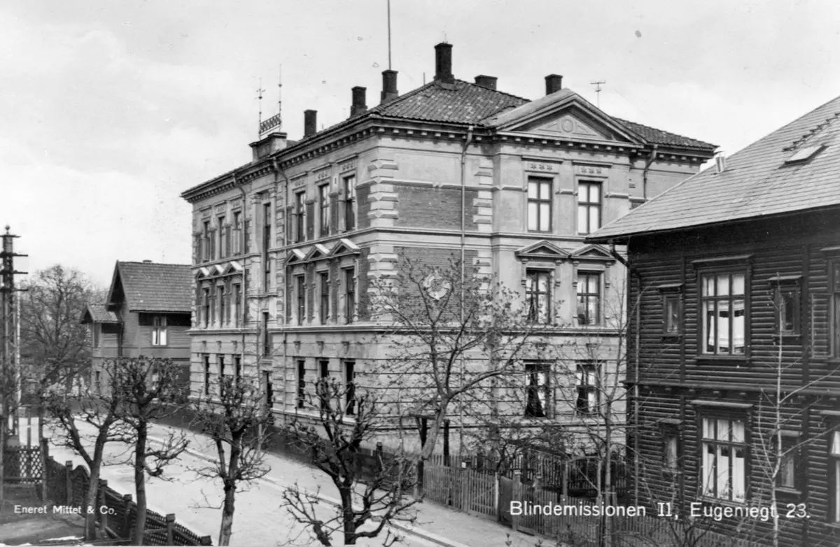 POSTKORT. BLINDEMISSIONEN IL . Eugeniegt. 23, Oslo.
