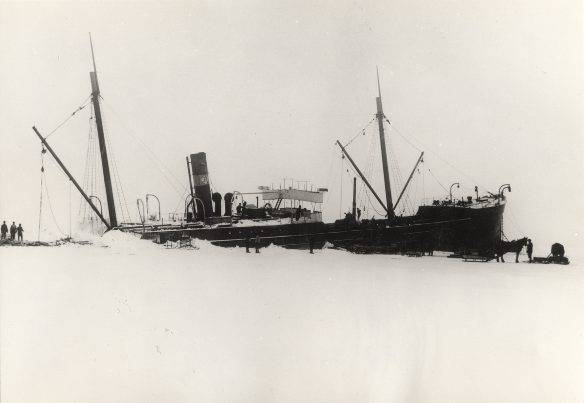 Norska ångaren SKJALM förliste vid Sarudden söder om Stocka i december 1900.