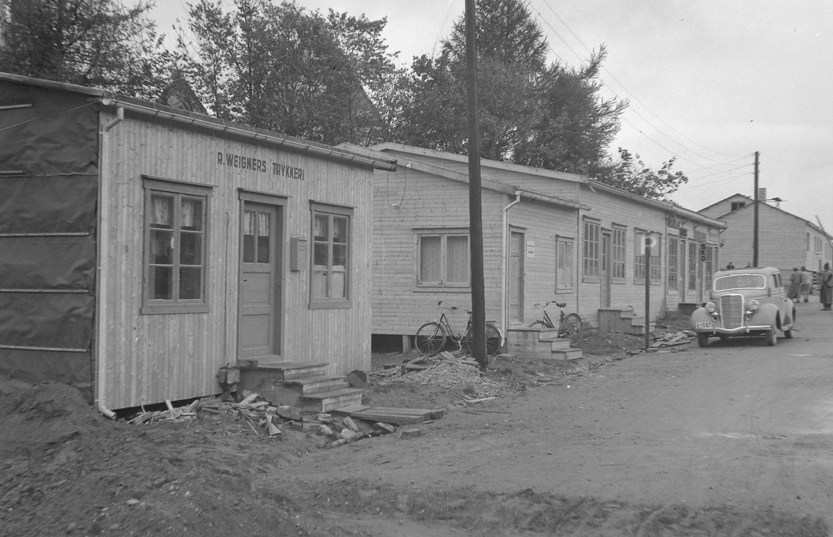 Provisoriske brakkebygninger etter bombing 1940 (kopi)