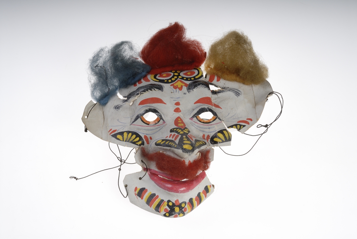 Maske, narremaske, brukt i det historiske opptoget på Domkirkeodden i 1911. 