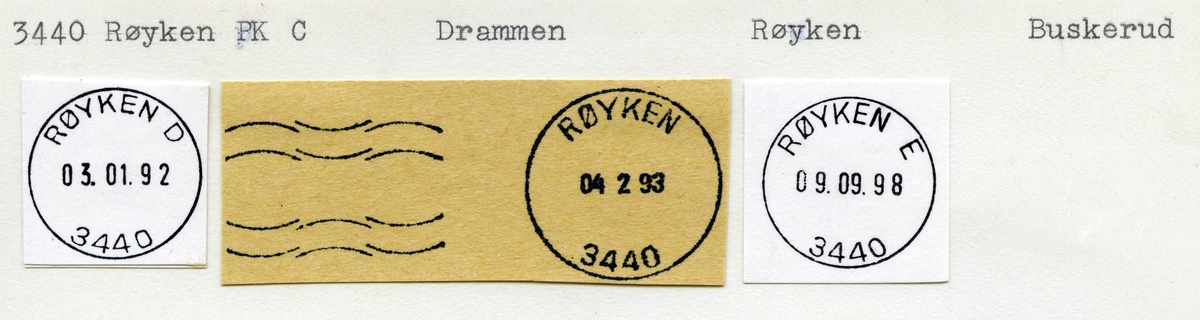 Stempelkatalog 3440 Røyken (Røken), Drammen, Røyken, Buskerud