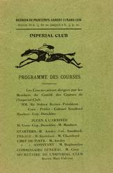 Program for hesteveddeløp i Addis Abeba, Imperial Club, 15. 