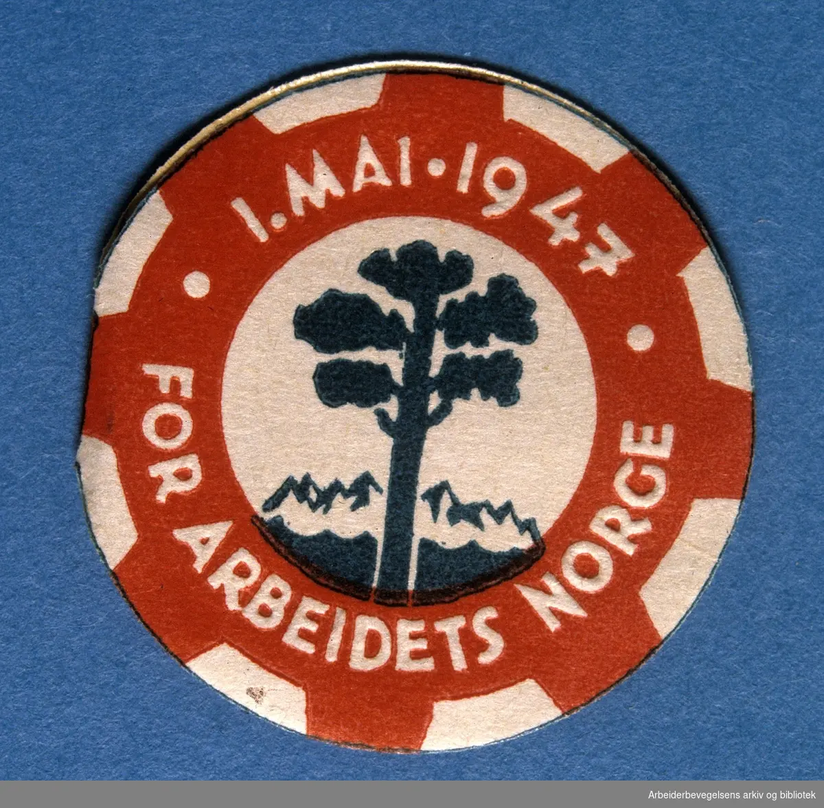 Arbeiderpartiets 1. mai-merke fra 1947