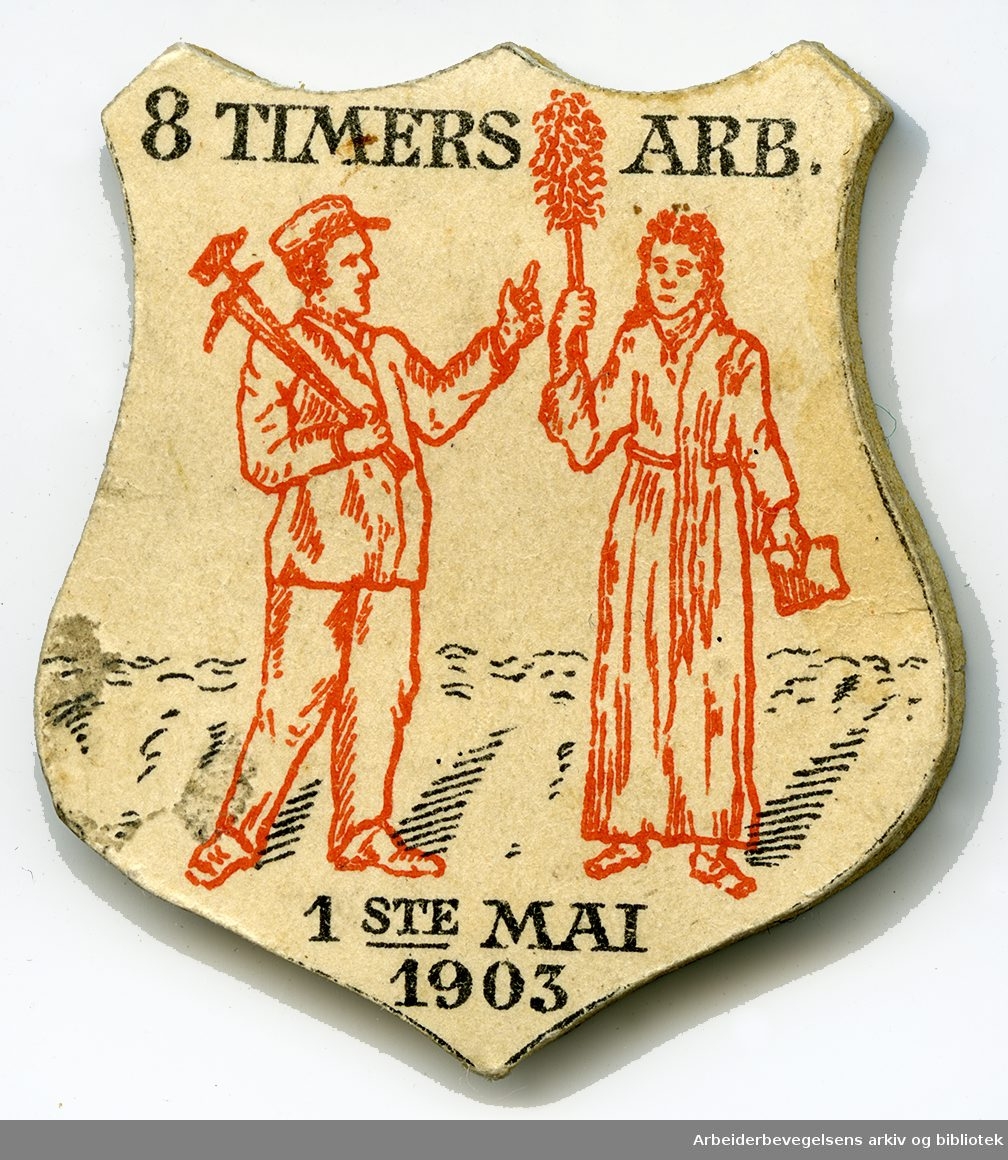 Arbeiderpartiets 1. mai-merke fra 1903