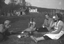 Kaffe på jordet til gården Nordmannseng ved kirka i Neiden. 