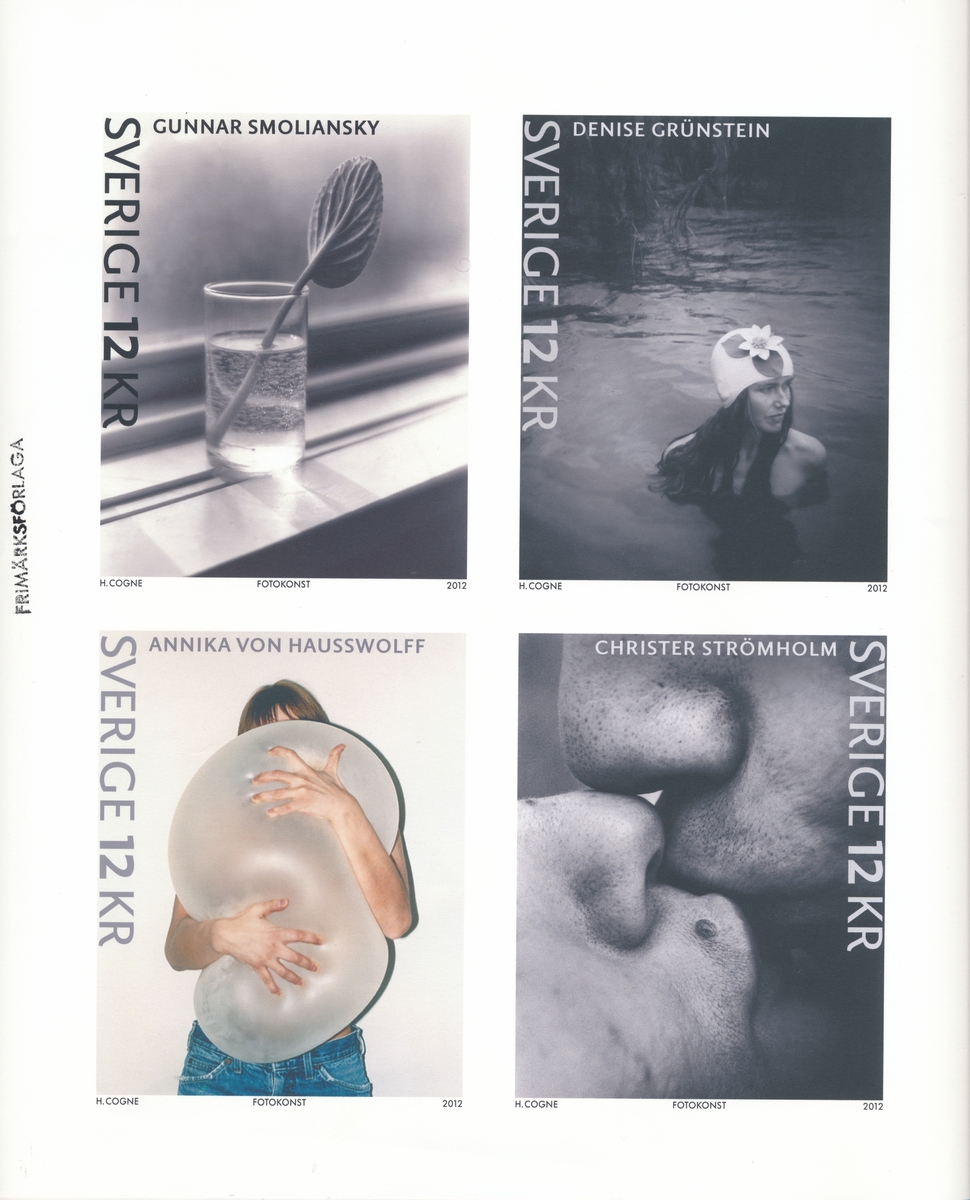 Förlagor som visar fotokonst av tongivande svenska fotografer.